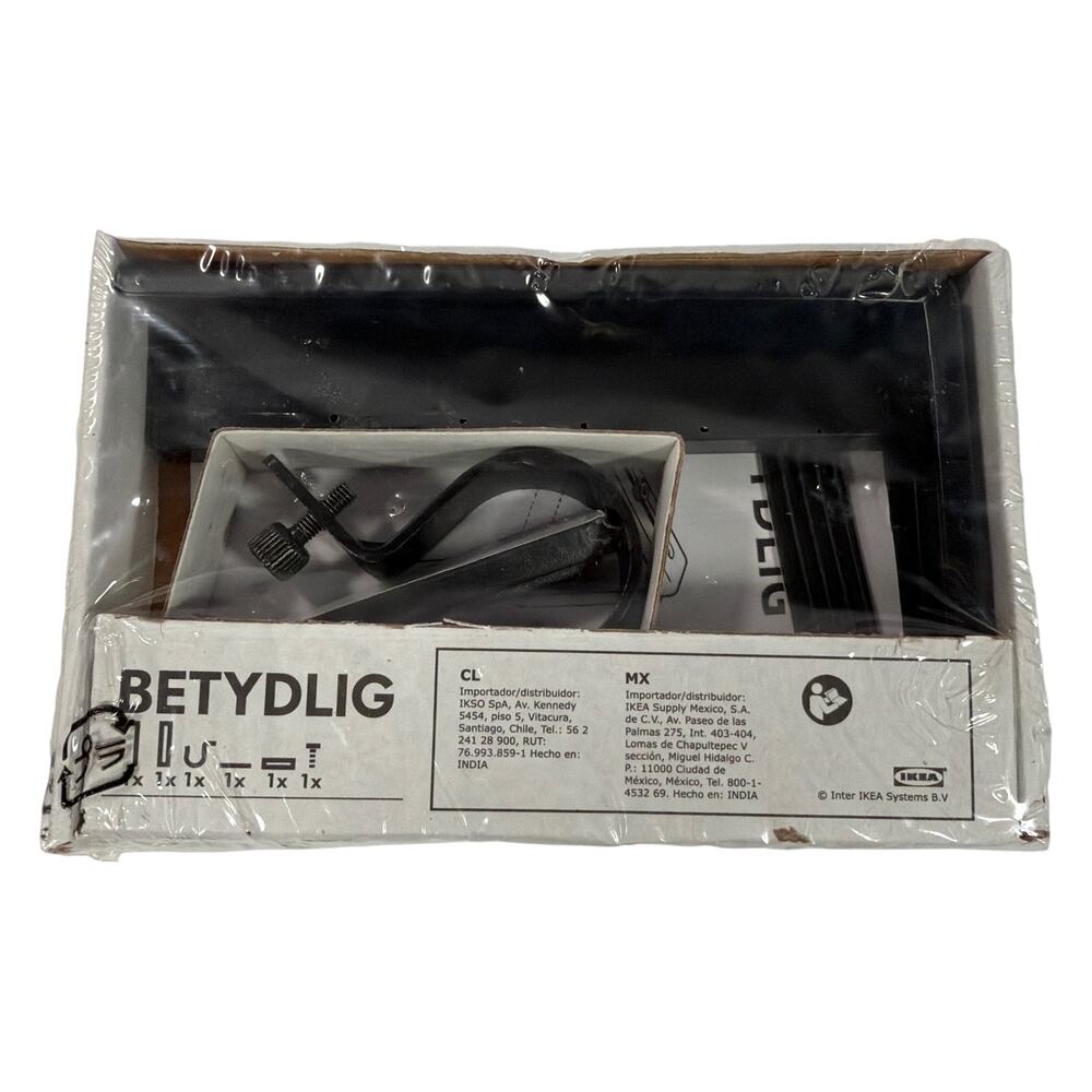IKEA BETYDLIG Black Wall Ceiling Curtain Rod Bracket 602.172.28